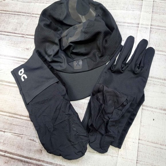 zero cap running hat and weather gloves by On - Picture 1 of 10